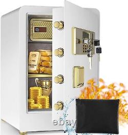 Large 3.2cub Fireproof Safe HD LCD Double Lock Cabinet for Money Pistol Jewelry