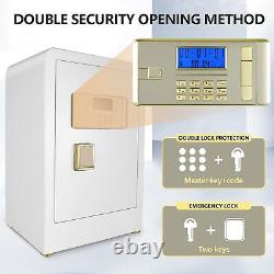 Large 3.8Cu. Ft Safe Box LED Double Lock Account Fireproof Lockbox Home Office