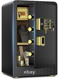 Large 4.0Cu. Ft Double Safety Lock Digital Money Home Safe Box Fireproof Lockbox