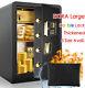 Large 4.0 Cub Safe Box Double Password/key Lock Lcd Lockbox Fireproof Cash Files