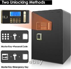 Large 4.5Cub Safe Box Fireproof Double Lock Lockbox Digital Keypad Office Home