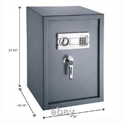 Large Box Safe Lock Digital Security Electronic Home Key Pad Jewelry Cash Office