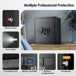 Large Digital Safe Box Keypad Lock Security Cash Gun Home Office + Fireproof Bag