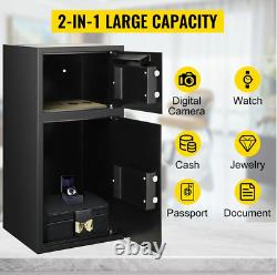Large Fire Home Office Sentry Safe-Digital Lock, Lock Box Steel Fireproof, Black