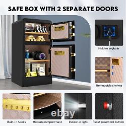 Large Home Safes 4.5Cub Fireproof Double Safes Lockbox Digital Keypad Money Safe
