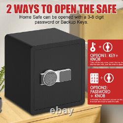 Large Money Safe Box Home Security 2.3 Cu. Feet Office Hotel Gun Digital Keypad