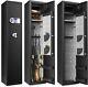 Large Rifle Safe Quick Access 5-6 Gun Storage Cabinet With Pistol Ammunition Box