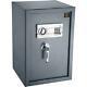 Large Safe Box Electronic Lock Sentry Fireproof Steel Home Office Security Gray