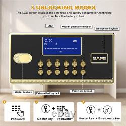 Large Safe Box Lock Security 2.7 Cub Digital Safe with Fireproof Bag Keypad