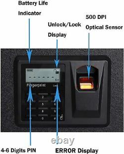 Luckyermore Security Box Digital Safe Electronic Steel Fingerprint Lock Jewelry