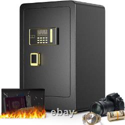 Max Large 4.5Cu. Ft Safe Box Double Lock Account Fireproof Lockbox Home Office