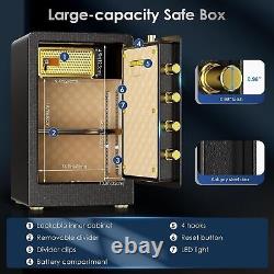 Modern 4.0 Cub Double Key Lock LCD Inner Lockbox Safe Box Fireproof Waterproof