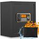 Money Digital Safe Box 2.0 Cub Large Cabinet For Home Security W Double Key Lock