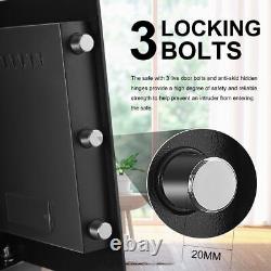 Money Digital Safe Box 2.0 Cub Large Cabinet for Home Security w Double Key Lock