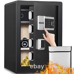 Money Digital Safe Box 3.4 Cub Large Cabinet for Home Security with Key Lock