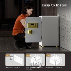 Money Digital Safe Box 4.0 Cu. Ft Large Cabinet for Home Security with Key Lock