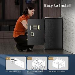 Money Digital Safe Box 4.5 Cu. Ft Large Cabinet for Home Security with Key Lock