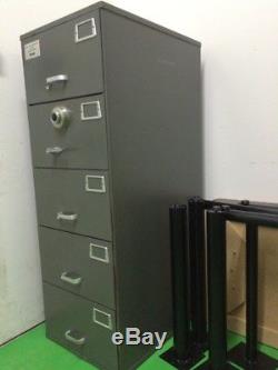 Mosler GSA Approved 5 Drawer File Cabinet with Combination Lock