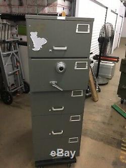 Mosler GSA Approved 5 Drawer File Cabinet with combo Lock 500 lbs