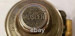 Mosler Safe Antique Combination Lock Bronze Dial Combo Deadbolt Vintage OLD