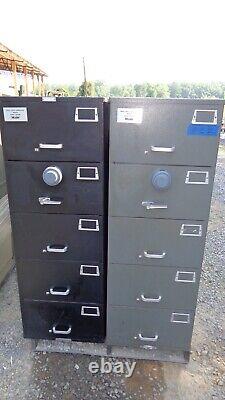 Mosler Safe/File Cabinet 5 Drawer With Combination Lock, Combination Included