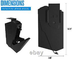 Mounted Firearm Handgun Safe Box Gun Pistol Wall Car Home Combination Key Lock