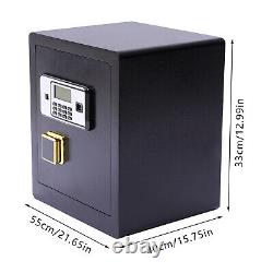 NEW Safe Box Lock Security 51.55LB Fingerprint Biometric with Keys for Home Office