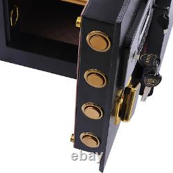 NEW Safe Box Lock Security 51.55LB Fingerprint Biometric with Keys for Home Office
