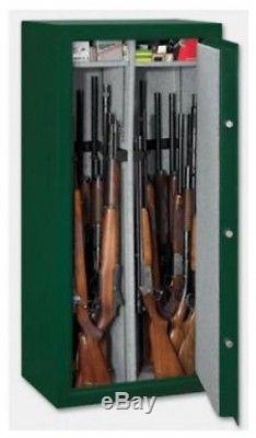 NEW Stack On 22 Gun Safe Combination Lock Rifle Case Storage Rack Matte Green