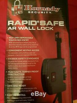 New Hornady Security RAPID SAFE AR Wall Lock Keypad / RFID Gun Rifle 98185
