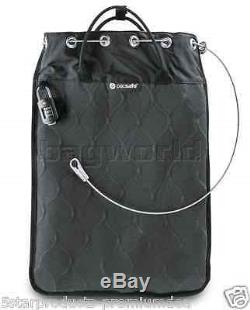 New Pacsafe Travelsafe 12l Portable Safe Black Tsa Dial Combination Lock Travel