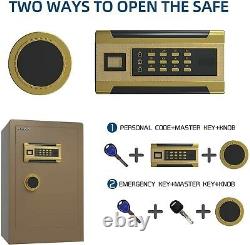 Nurxiovo Security Safe, 3.8 Cubic Feet Safe Box with Double Safety Key Lock