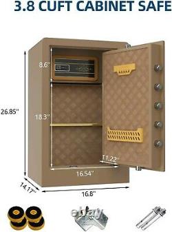 Nurxiovo Security Safe, 3.8 Cubic Feet Safe Box with Double Safety Key Lock
