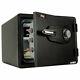 One Hour Fire And Water Safe With Combo Lock, 0.85 Cu. Ft, Graphite