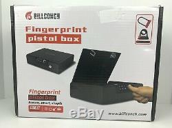 Pistol Gun Safe Box Secure Firearm Handgun Combination Lock Fingerprint Metal