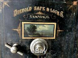 Rare Antique 1877 Floor Safe Diebold Safe & Lock Co Drawers Keys Combination