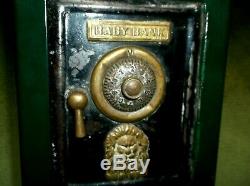 Rare Antique Miniature Tin Safe Money Box/still Bank, Working Combination Lock