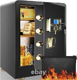 Riddost Large Safe Box Lock Security 4.0 Cubic Feet Double Key Lock Home Money