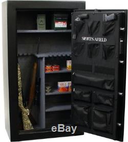 SPORTS AFIELD Standard Series 33-Gun Fire Rated, E-Lock Gun Safe, Black Textured