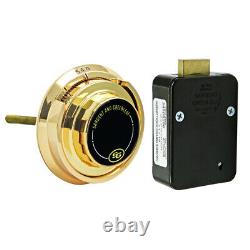 S&G 6730-220 3 Wheel Combination Lock Safe Vault Gold Dial & Ring