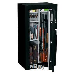 Safe 24 Gun Fire Resistant Home Security Storage Cabinet Electronic Lock Steel