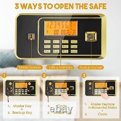 Safe Box Digital Combination LED Lock Safe Keypad Home Safe for Gun Cash Jewel