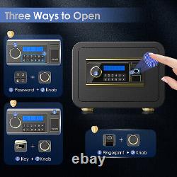 Safe Box Digital Fingerprint Combination LED Lock Safe Keypad Home Gun Cash Safe