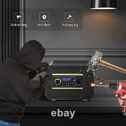 Safe Box Digital Fingerprint Combination LED Lock Safe Keypad Home Gun Cash Safe
