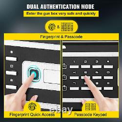 Safe Box Lock Security 2.1 Cubic Feet Fingerprint Biometric Home Office