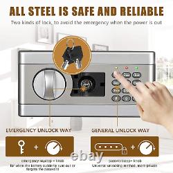 Safe Box with Fireproof Waterproof Bag, Digital Combination Lock Keypad LED Indi