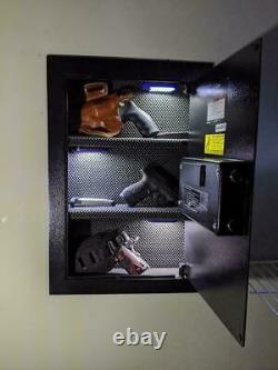 Safe Digital Wall Mounted Gun Security System Dual Lock Box Home Safe Security