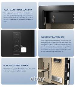 Safe Fireproof Safe Digital Keypad 2.4 Cubic Feet Home Office Security Lock Box