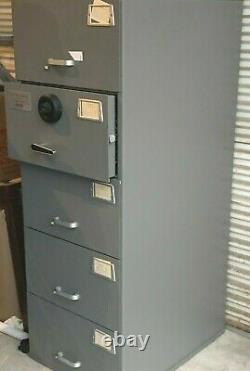 Safe Heavy Duty Mosler GSA 5 Drawer File Cabinet Combination Lock 600 Lbs