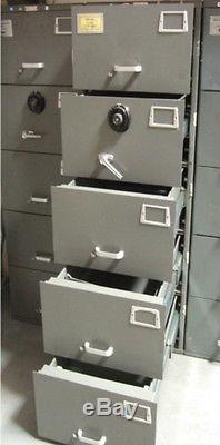 Safe Heavy Duty Mosler GSA 5 Drawer File Cabinet Combination Lock 600 Lbs Nice